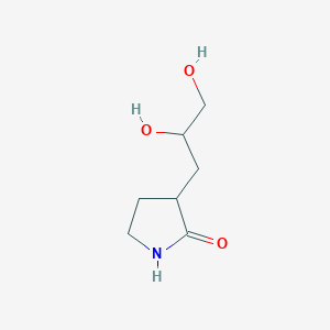 molecular formula C7H13NO3 B13184006 3-(2,3-Dihydroxypropyl)pyrrolidin-2-one 