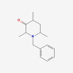 molecular formula C15H21NO B13184012 1-Benzyl-2,4,6-trimethylpiperidin-3-one 