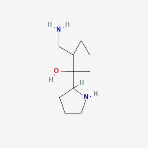 1-[1-(Aminomethyl)cyclopropyl]-1-(pyrrolidin-2-yl)ethan-1-ol