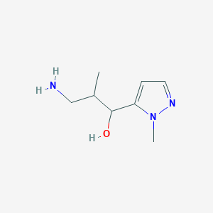 3-amino-2-methyl-1-(1-methyl-1H-pyrazol-5-yl)propan-1-ol