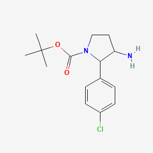 tert-Butyl 3-amino-2-(4-chlorophenyl)pyrrolidine-1-carboxylate