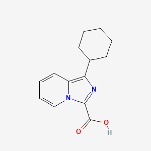 molecular formula C14H16N2O2 B13184121 1-Cyclohexylimidazo[1,5-a]pyridine-3-carboxylic acid 