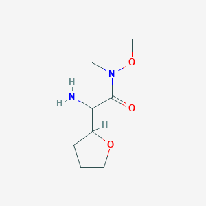 2-Amino-N-methoxy-N-methyl-2-(oxolan-2-yl)acetamide