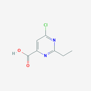 molecular formula C7H7ClN2O2 B13184143 6-Chloro-2-ethylpyrimidine-4-carboxylic acid 