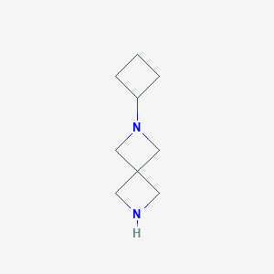 molecular formula C9H16N2 B13184145 2-Cyclobutyl-2,6-diazaspiro[3.3]heptane 