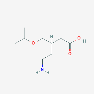 molecular formula C9H19NO3 B13184159 5-Amino-3-[(propan-2-yloxy)methyl]pentanoic acid 