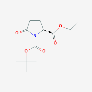 molecular formula C12H19NO5 B131842 Éster etílico de ácido 1-Boc-D-pirroglutamático CAS No. 144978-35-8