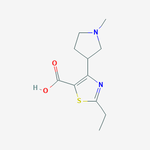 2-Ethyl-4-(1-methylpyrrolidin-3-yl)-1,3-thiazole-5-carboxylic acid