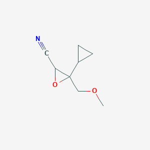 molecular formula C8H11NO2 B13184275 3-Cyclopropyl-3-(methoxymethyl)oxirane-2-carbonitrile 