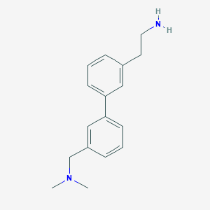 molecular formula C17H22N2 B13184281 2-(3-{3-[(Dimethylamino)methyl]phenyl}phenyl)ethan-1-amine 