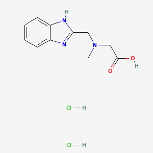molecular formula C11H15Cl2N3O2 B1318429 [(1h-Benzoimidazol-2-ylmethyl)-methyl-amino]-acetic acid dihydrochloride CAS No. 1158326-42-1