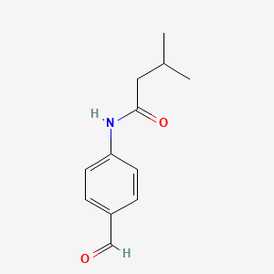 molecular formula C12H15NO2 B13184293 N-(4-Formylphenyl)-3-methylbutanamide 