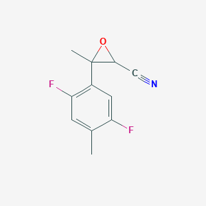 molecular formula C11H9F2NO B13184311 3-(2,5-Difluoro-4-methylphenyl)-3-methyloxirane-2-carbonitrile 