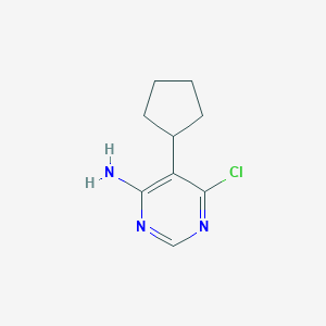 molecular formula C9H12ClN3 B13184332 6-Chloro-5-cyclopentylpyrimidin-4-amine 