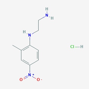 molecular formula C9H14ClN3O2 B1318434 N-(2-methyl-4-nitrophenyl)ethane-1,2-diamine hydrochloride 
