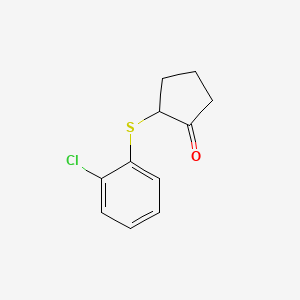 2-[(2-Chlorophenyl)sulfanyl]cyclopentan-1-one