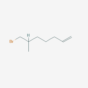 molecular formula C8H15Br B13184372 7-Bromo-6-methylhept-1-ene 