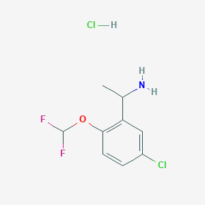 1-[5-Chloro-2-(difluoromethoxy)phenyl]ethan-1-amine hydrochloride