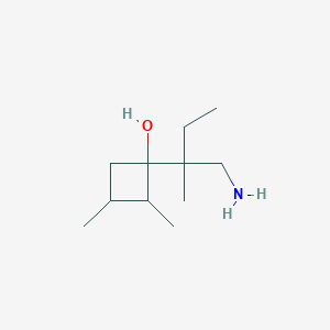 1-(1-Amino-2-methylbutan-2-yl)-2,3-dimethylcyclobutan-1-ol