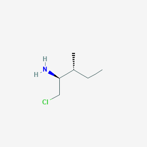 molecular formula C6H14ClN B13184452 (2S,3R)-1-Chloro-3-methylpentan-2-amine 