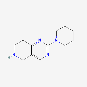 molecular formula C12H18N4 B13184471 1-{5H,6H,7H,8H-pyrido[4,3-d]pyrimidin-2-yl}piperidine CAS No. 929973-80-8