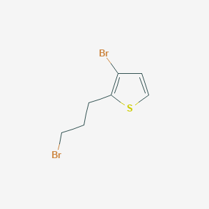 molecular formula C7H8Br2S B13184493 3-Bromo-2-(3-bromopropyl)thiophene 