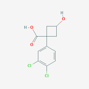 (1S,3s)-1-(3,4-dichlorophenyl)-3-hydroxycyclobutane-1-carboxylic acid