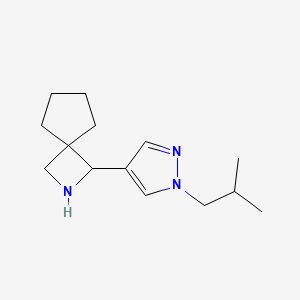 molecular formula C14H23N3 B13184514 1-[1-(2-Methylpropyl)-1H-pyrazol-4-yl]-2-azaspiro[3.4]octane 