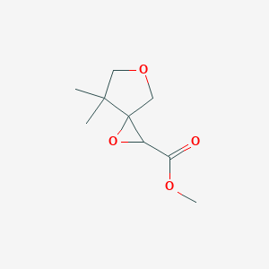 molecular formula C9H14O4 B13184533 Methyl 7,7-dimethyl-1,5-dioxaspiro[2.4]heptane-2-carboxylate 