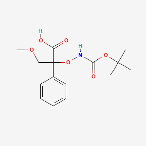 2-({[(Tert-butoxy)carbonyl]amino}oxy)-3-methoxy-2-phenylpropanoic acid