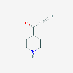 molecular formula C8H11NO B13184554 1-(Piperidin-4-yl)prop-2-yn-1-one 