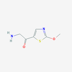 molecular formula C6H8N2O2S B13184563 2-Amino-1-(2-methoxy-1,3-thiazol-5-yl)ethan-1-one 