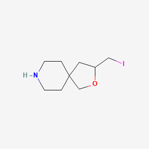 molecular formula C9H16INO B13184585 3-(Iodomethyl)-2-oxa-8-azaspiro[4.5]decane 