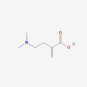 molecular formula C7H13NO2 B13184586 4-(Dimethylamino)-2-methylidenebutanoic acid 