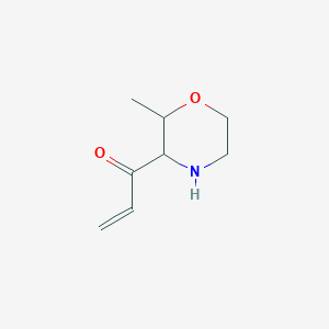 molecular formula C8H13NO2 B13184598 1-(2-Methylmorpholin-3-yl)prop-2-en-1-one 