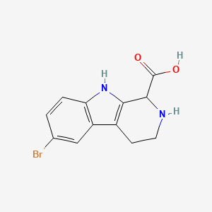 molecular formula C12H11BrN2O2 B13184615 1H-Pyrido[3,4-b]indole-1-carboxylic acid, 6-bromo-2,3,4,9-tetrahydro- CAS No. 24335-16-8