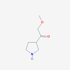 molecular formula C7H13NO2 B13184629 2-Methoxy-1-(pyrrolidin-3-yl)ethan-1-one 