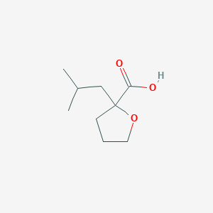 molecular formula C9H16O3 B13184633 2-(2-Methylpropyl)oxolane-2-carboxylic acid 