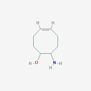 molecular formula C8H15NO B13184640 (4Z)-8-Aminocyclooct-4-en-1-ol 