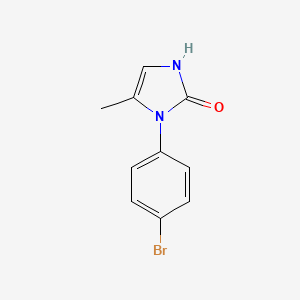 molecular formula C10H9BrN2O B13184642 1-(4-Bromophenyl)-5-methyl-2,3-dihydro-1H-imidazol-2-one CAS No. 1935131-97-7