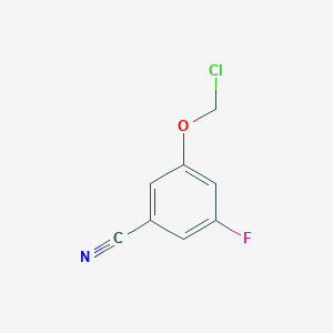 molecular formula C8H5ClFNO B13184655 3-(Chloromethoxy)-5-fluorobenzonitrile 