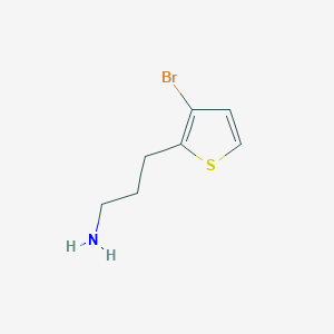 molecular formula C7H10BrNS B13184664 3-(3-Bromothiophen-2-yl)propan-1-amine 