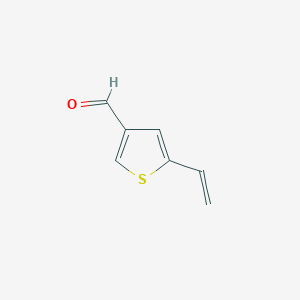 molecular formula C7H6OS B13184676 5-Vinylthiophene-3-carbaldehyde 