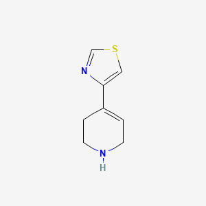 molecular formula C8H10N2S B13184682 4-(1,3-Thiazol-4-yl)-1,2,3,6-tetrahydropyridine 