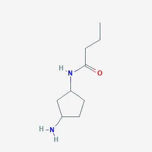 molecular formula C9H18N2O B13184689 N-(3-Aminocyclopentyl)butanamide 