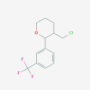 3-(Chloromethyl)-2-[3-(trifluoromethyl)phenyl]oxane