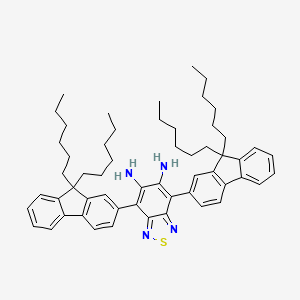 molecular formula C56H70N4S B13184710 4,7-Bis(9,9-dihexyl-9H-fluoren-2-yl)benzo[c][1,2,5]thiadiazole-5,6-diamine 