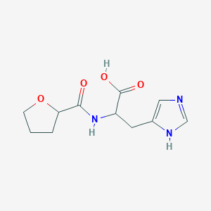 molecular formula C11H15N3O4 B13184733 3-(1H-imidazol-4-yl)-2-(oxolan-2-ylformamido)propanoic acid 