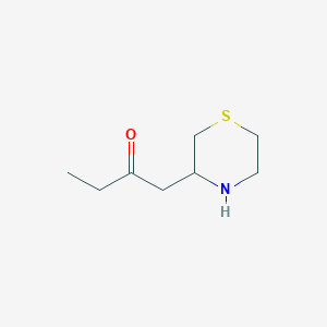 molecular formula C8H15NOS B13184744 1-(Thiomorpholin-3-yl)butan-2-one 