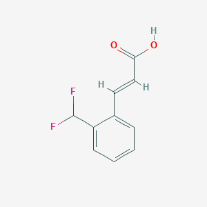 molecular formula C10H8F2O2 B13184748 (2E)-3-[2-(Difluoromethyl)phenyl]prop-2-enoic acid 